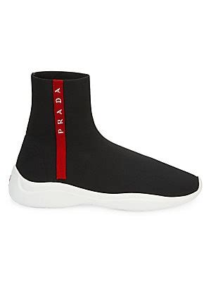 prada sneakers saks|Prada sock sneakers women's.